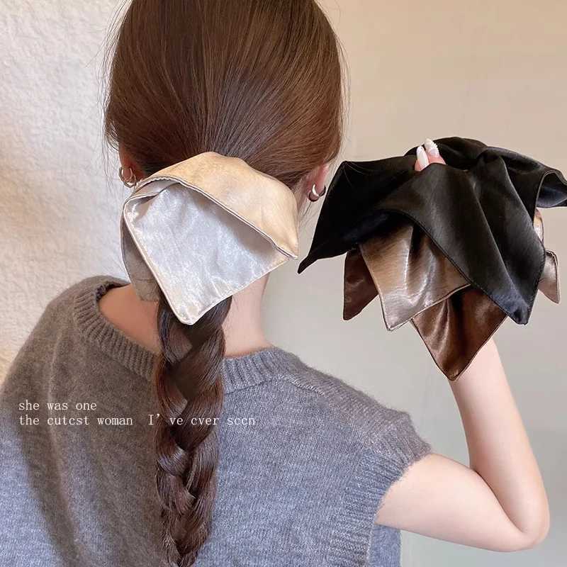 Solid Square Scrunchie For Women Girl Sweet Hair Ornament Ponytail Hair Tie Elastic Hair Band Rubber Band Fashion Hair Accessory H260324