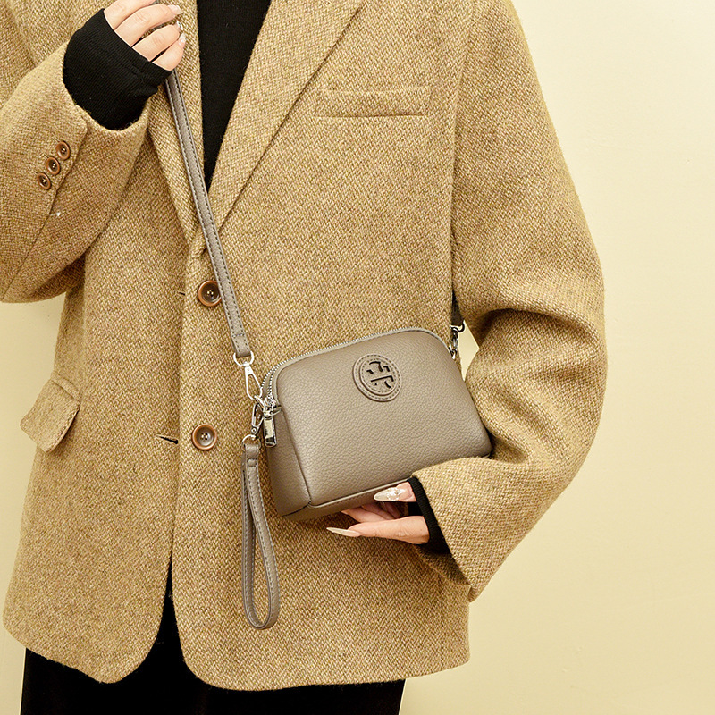 Luxury Brand 2026 New Outdoor Style Soft Leather Mini Women's Multi-layer Handbag For Mobile Phones Fashion Shoulder Crossbody Bag