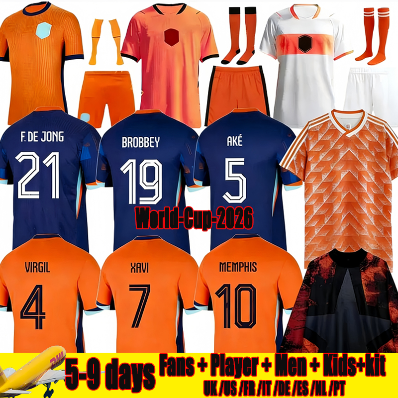 world cup 2026 Netherlands Dutch jersey Holland retro Soccer Jersey Bergkamp ROBBEN vintage National Team football tops Shirt Kids Kit MEMPHIS GAKPO