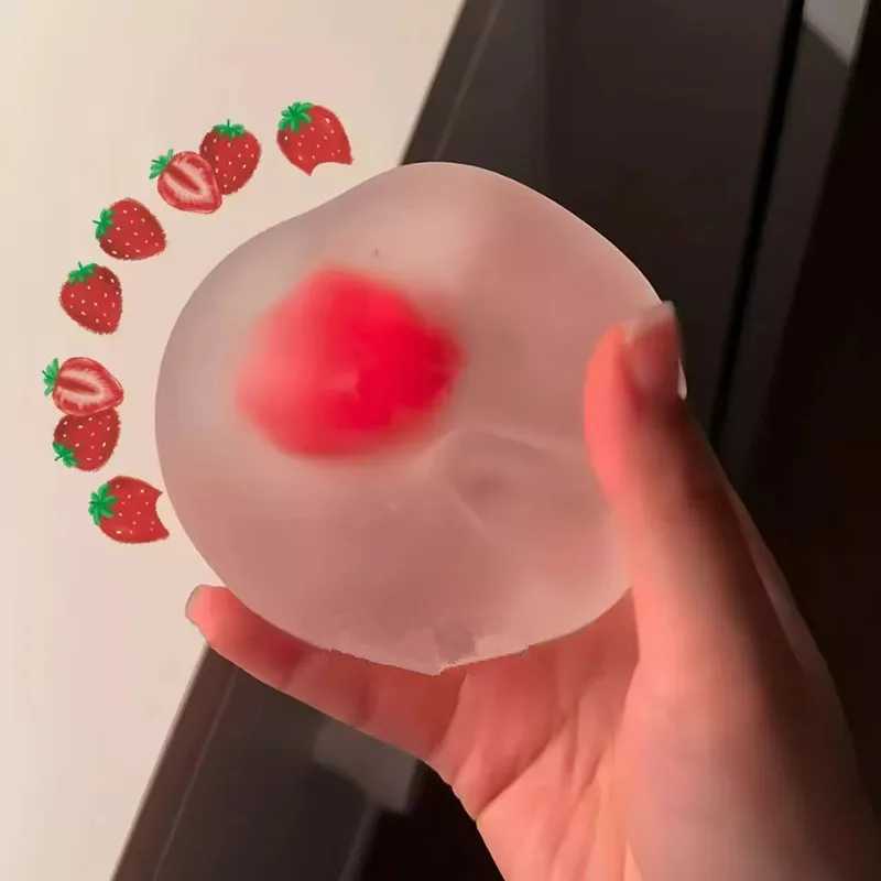 Strawberry Mochi Squeeze Toys Stress Relief and Vent Anger Fidget Toys Slow Rebound Stress Relief Toy Relieve Stress Squishy Toy H260324