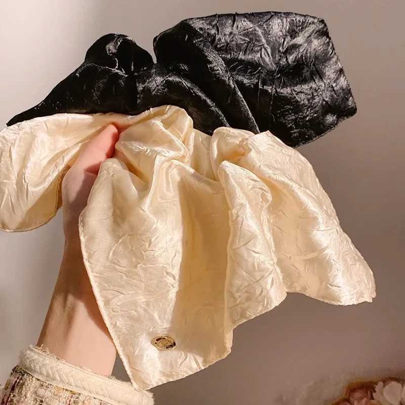 1/2pcs Satin square scarf large intestine headband French high-end feel large square hair tie headband accessory H260324