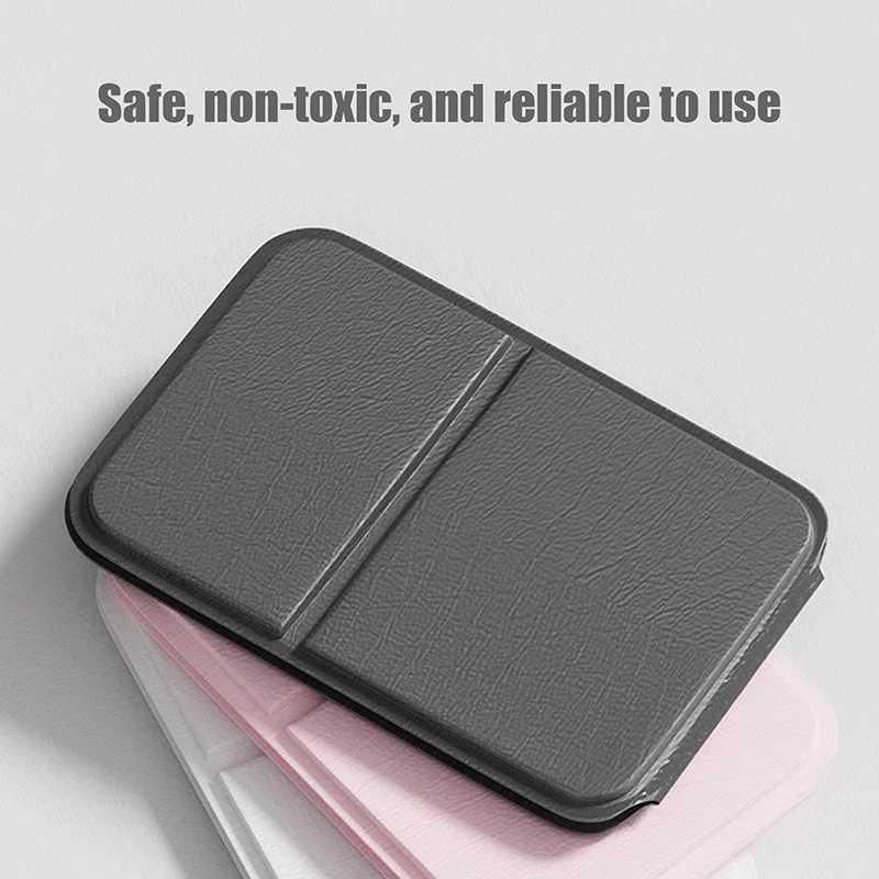 Desktop Mini Foldable Makeup Mirror Solid Color PU Leather Simple Portable Wear-resistant Student Compact Handheld Makeup Mir H260324