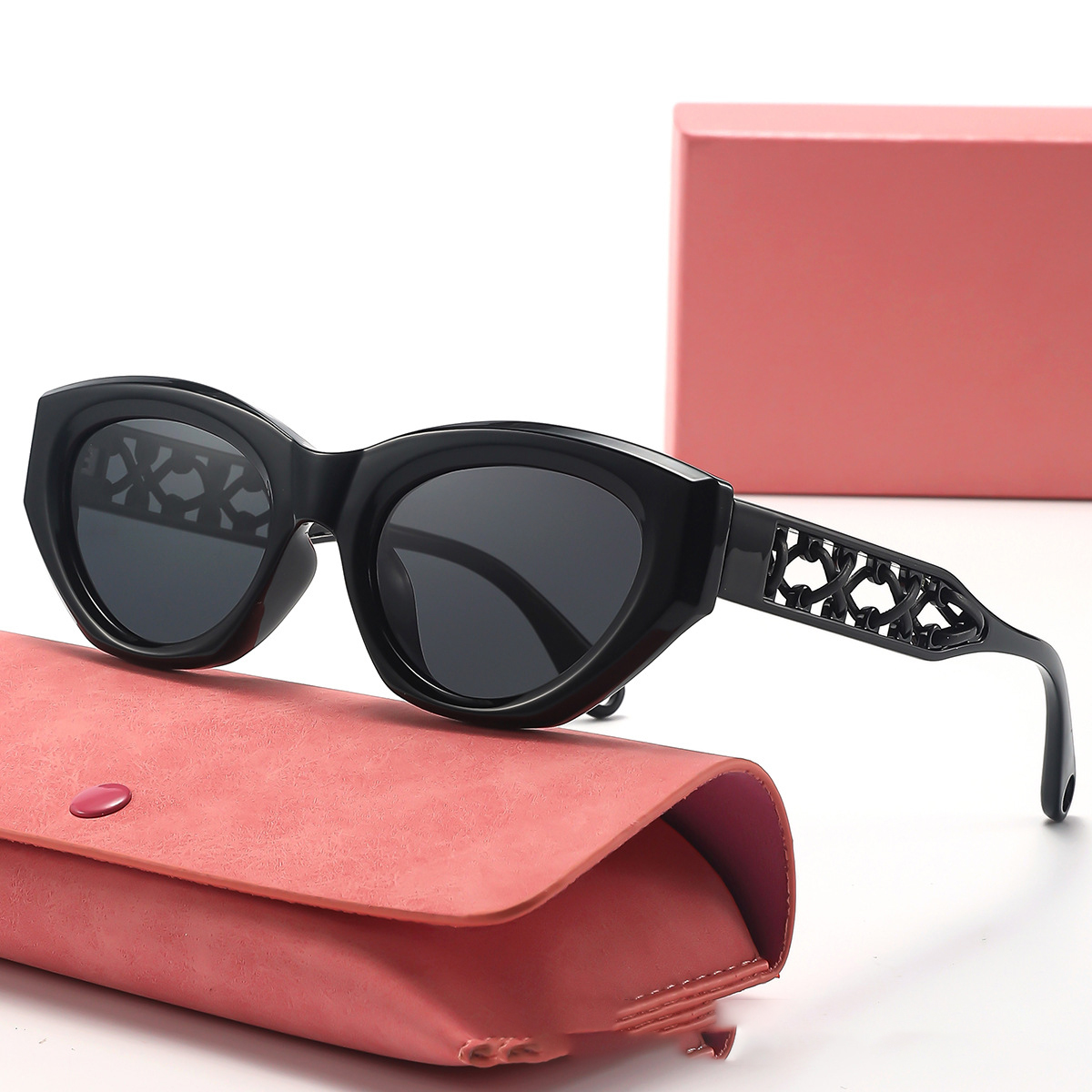 2026 summer new casual sunglasses square personalized designer trendy retro knit sunshade sunglasses for woman