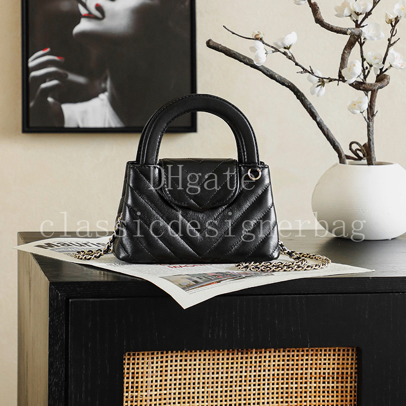 26P Top Quality V-Stitch Handbag 19CM Women Fashion Shoulder Bag Designer Lambskin Crossbody Bag With Box