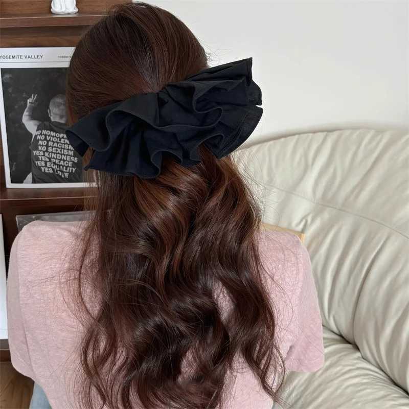 1pc New style of fresh double layered skirt with hair loop and headband tied with ponytail and large intestine loop H260324