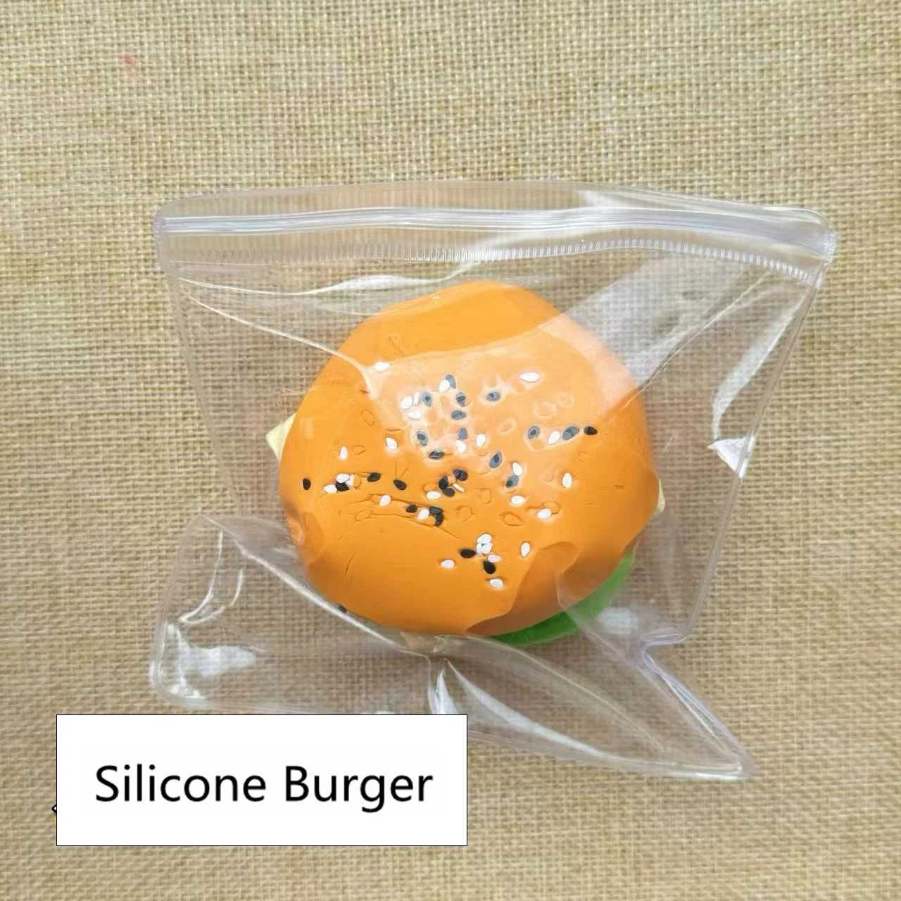 Silicone Hamburger Food Squeeze Toys for Kids Adult Soft Pinch Slow Rebound Squishy Toys Fidget Toys for Stress Relief H260324