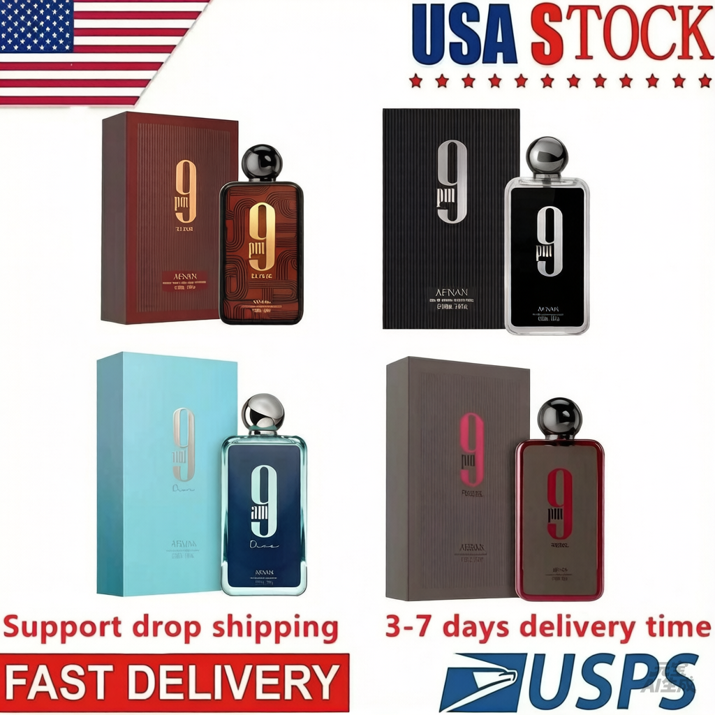 Middle East perfume Afnan 9 PM rebel unisex the Most Wanted Parfum 100ml - USA UK Stock 3-5 Day Free Shipping USPS Fast Delivery