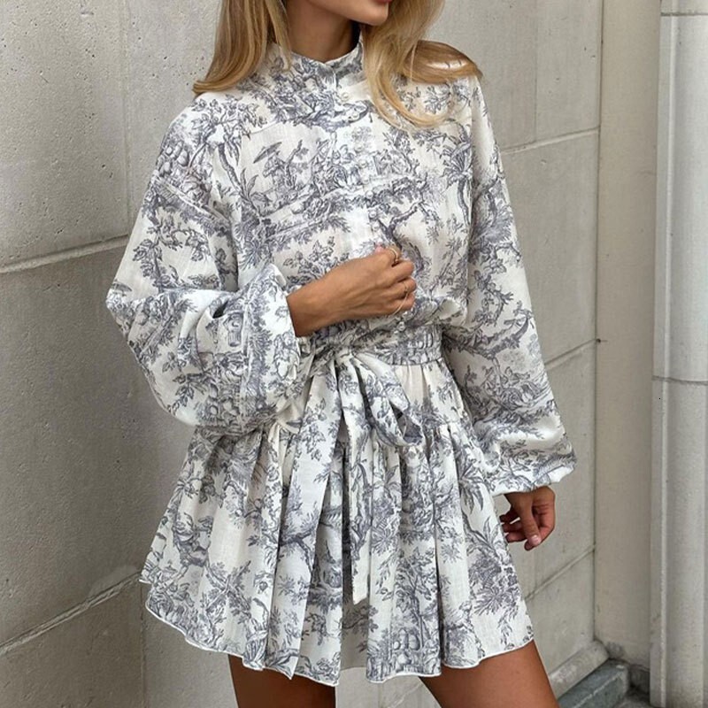 Luxury Brand Designer Clothes 2025 Spring Independent Brand New European And American Women's Fashion Elegant Fashionable Long Sleeve Tie Nationa