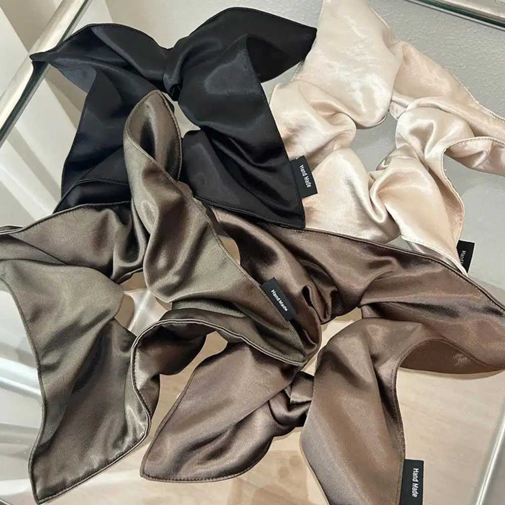 Korean Large Square Scrunchies Hair Rope Fashion Gentle Hair Ties Vintage New Hair Ring Light Luxury High-end Accessories H260324