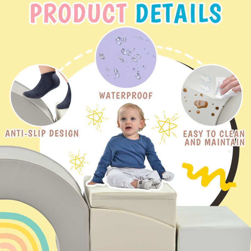 5-Piece Toys Toddlers, Foam Blocks for Babies, Kids Crawling and Climbing Indoor Active Play Structure 4049