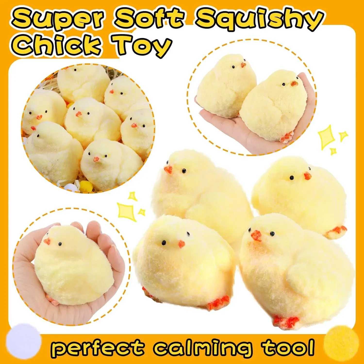 Handmade Chick Squishy Toys Ultra Soft Squishy Fidget Toys Silicone Pinch Entertainment Games for Children Christmas Gifts H260324