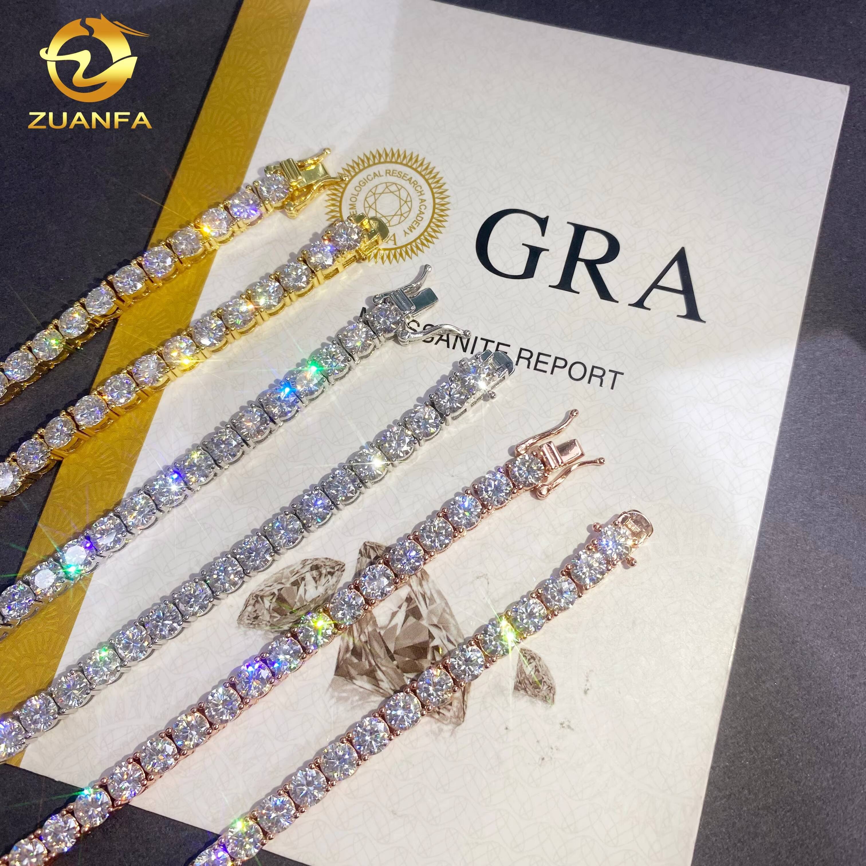 3mm VVS D Moissanite Diamond Fine Hip Hop Jewelry 925 Silver Iced Out Oval Cut Diamond Cross Pendant Tennis Chain Necklace