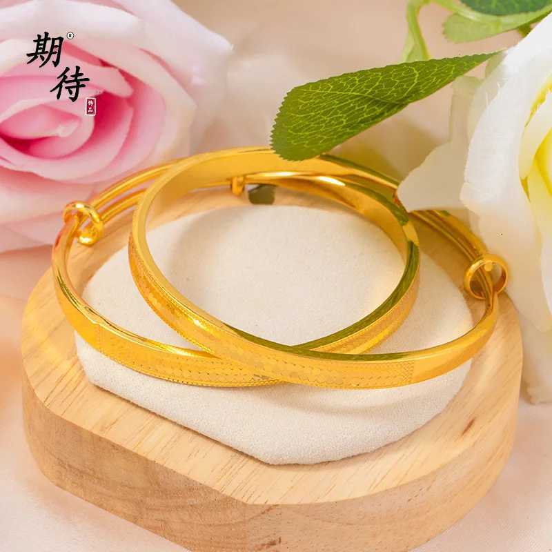 Luxury 24K 9999 Pure Gold real gold Womens Dragon Scale Fish Scale Push-Pull H260323 - view 4