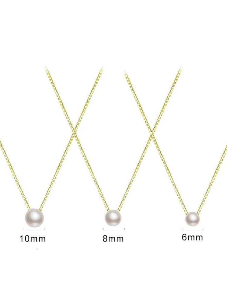 925 Sterling Silver Fashion Luxury White 6MM 8MM 10MM Mother of Pearl Pendant Necklace for Women Wedding Jewelry Accessories H260324 - view 7