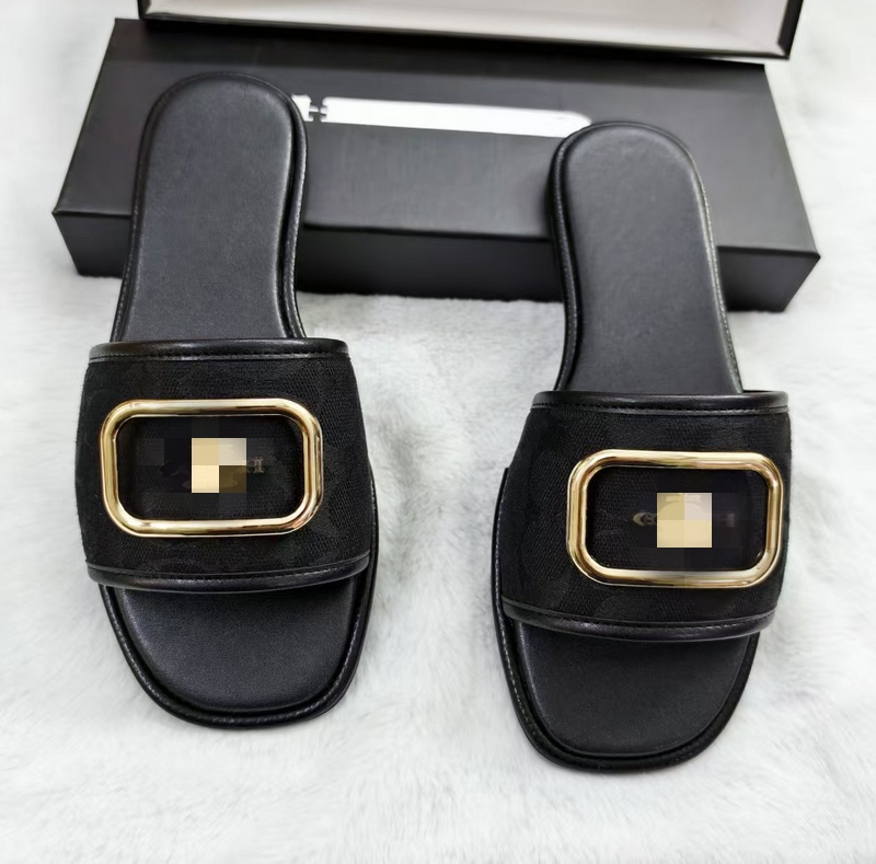 Coac Designer Shoes Womens Designer Shoes Beach Sandals Couchbags Women Slide Flat Slippers For Outdoor Wear Fashionable And Versatile Slip Shoes Size 36-42 f4