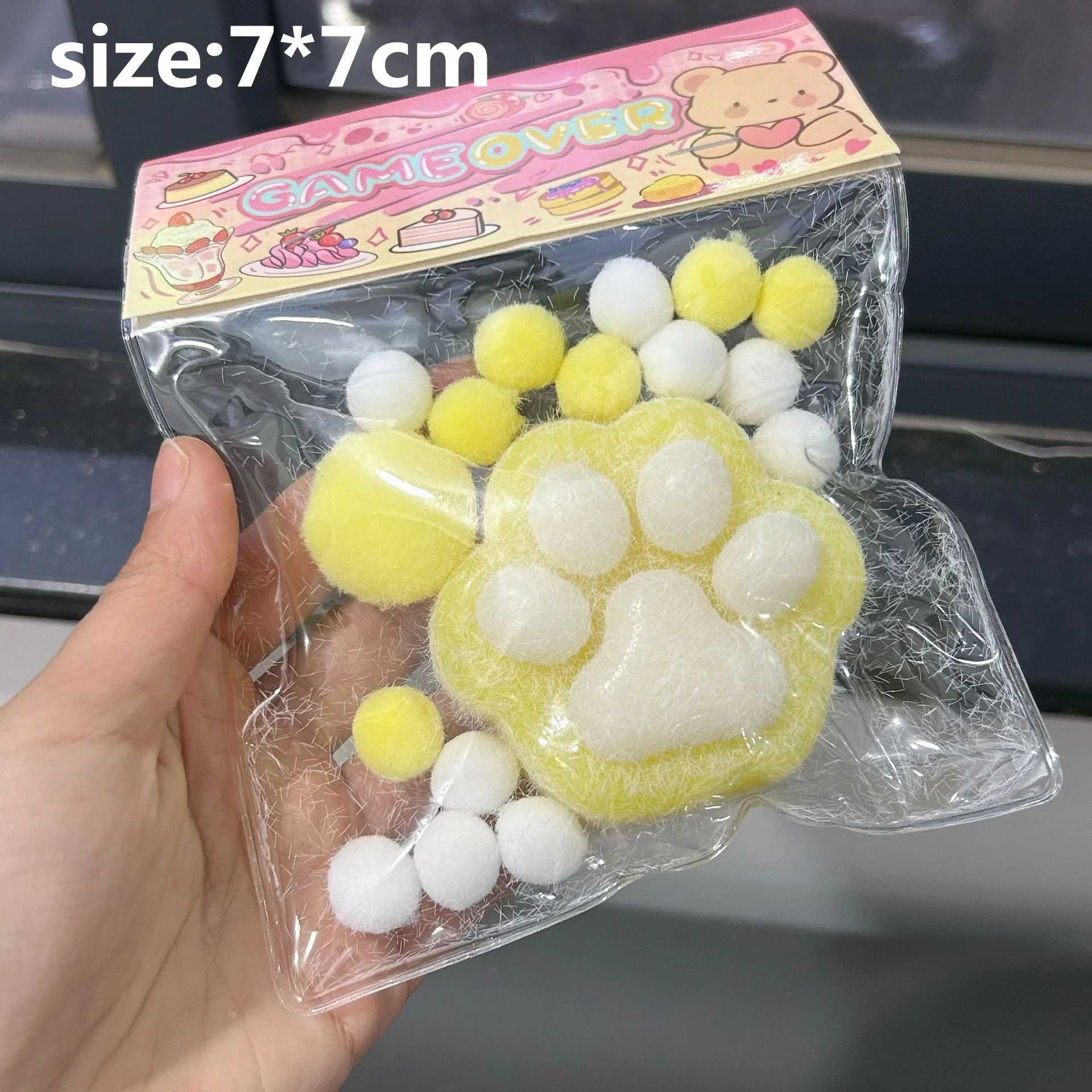 Soft Cat Paw Taba Squishy Fidget Toy Cute Cat Paws Squeeze Toys Slow Rebound Decompression Toy Anti Stress Kids Adults Toys H260324