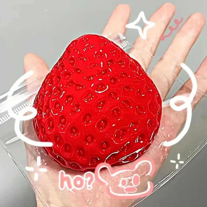 Strawberry Shaped Squeezing and Pinching Music Silicone Imitation Mud Like Soft Hand Squeezed DIY H260324