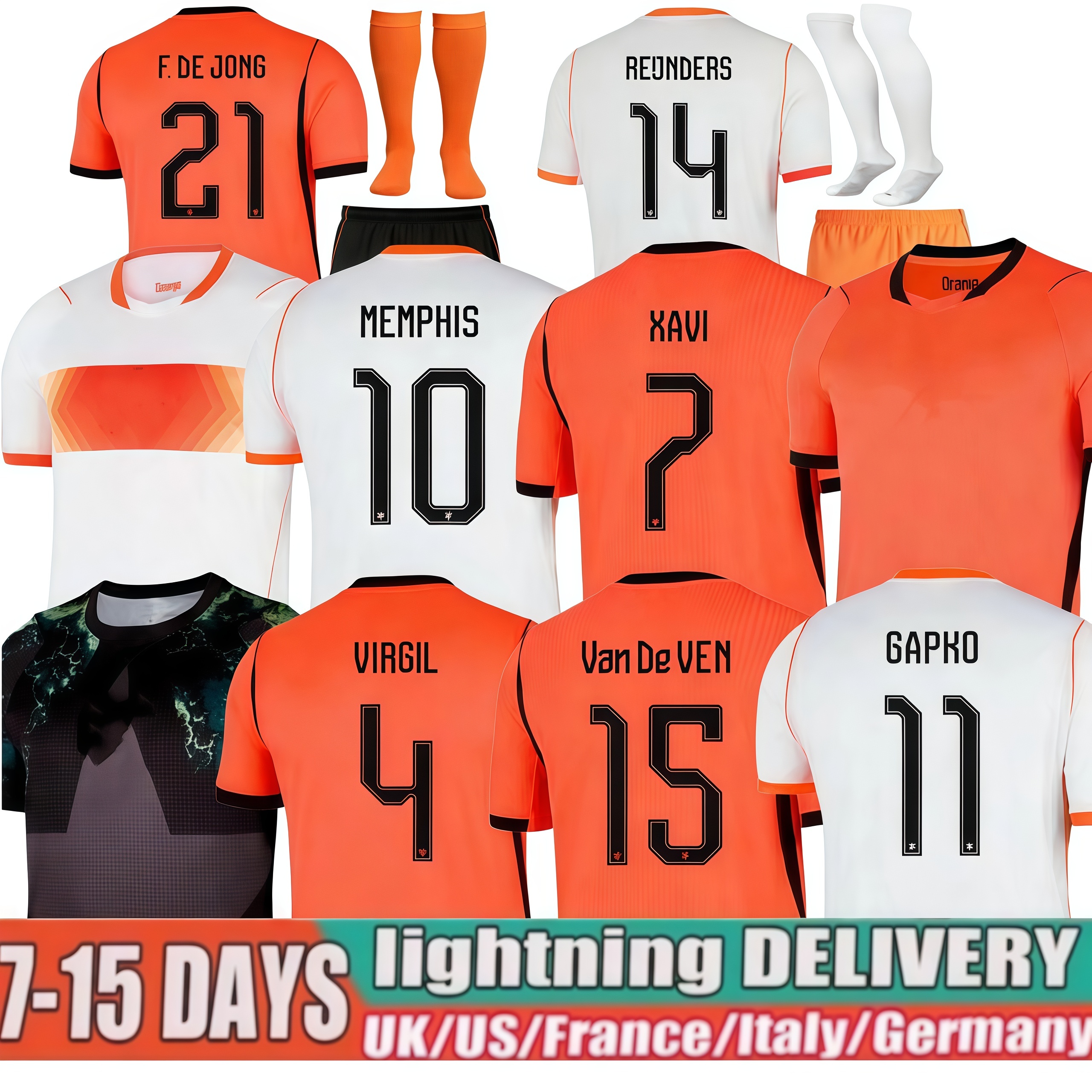 Netherlands Dutch jersey Holland world cup 2026 Soccer Jersey Bergkamp ROBBEN vintage National Team 26 27 football tops Shirt Kids Kit MEMPHIS GAKPO XAVI maillot de