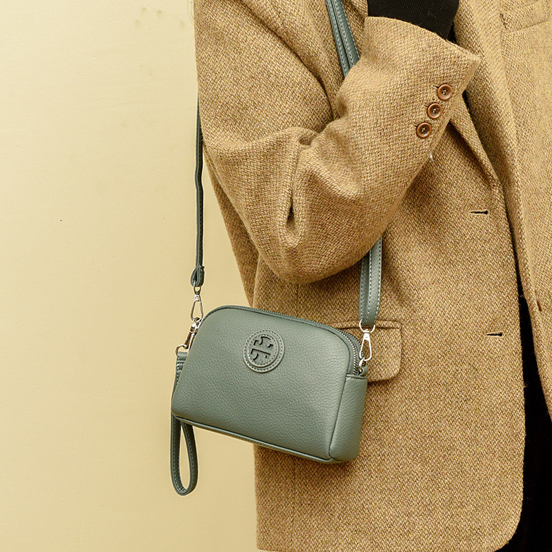 Luxury Brand 2026 New Outdoor Style Soft Leather Mini Women's Multi-layer Handbag For Mobile Phones Fashion Shoulder Crossbody Bag