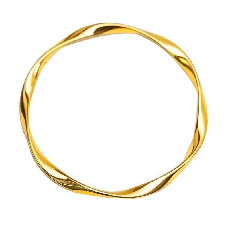 Luxury 24K 9999 Pure Gold real gold Mobius Endless Loop Womens Closed Mouth H260323 - view 5