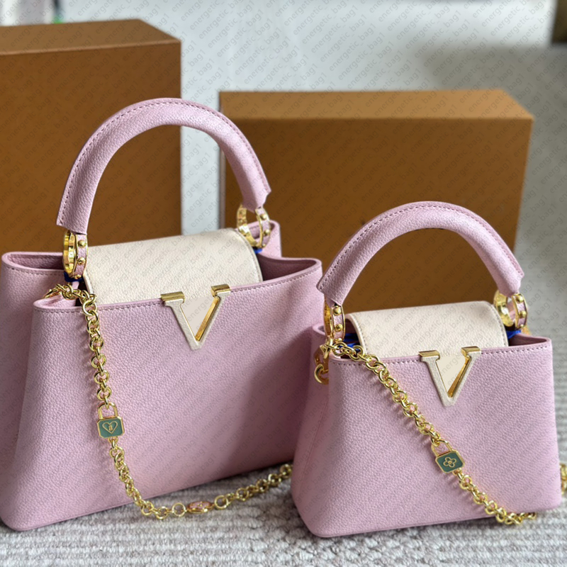 Capucines BB Totes Designer Bags Luxury Shoulder Bags with chain Capucines MM Handbags Aurillon Leather Noblewoman Bags Crossbody Bags top handle Lady Bag Party Bag