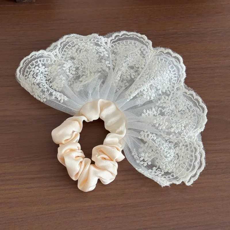 2Pcs Lace Fan-shaped Bow Headband Fashionable Tie Hair Accessory Retro Elegant Daily Versatile Hair Accessory Girl Headband H260324