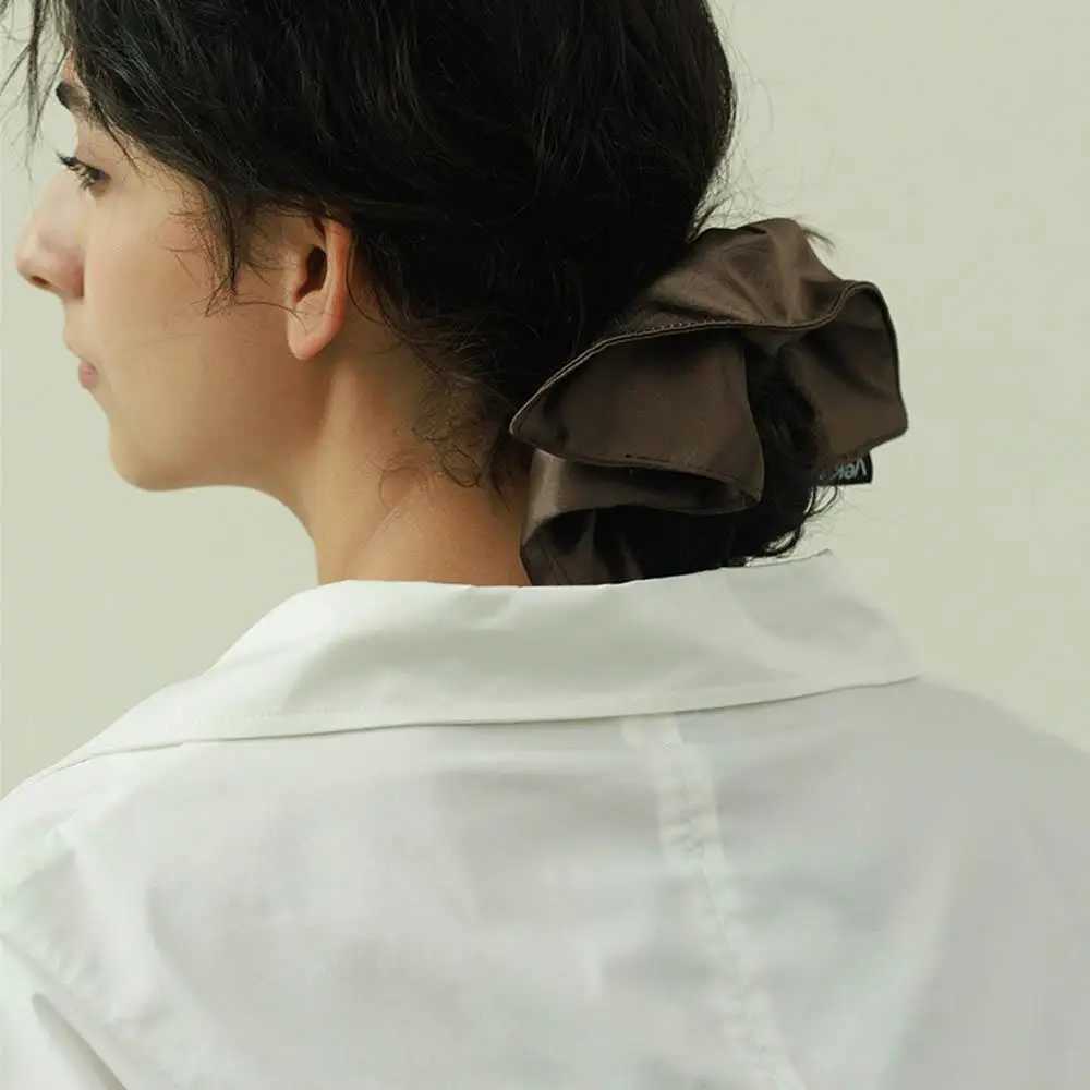 Korean Large Square Scrunchies Hair Rope Fashion Gentle Hair Ties Vintage New Hair Ring Light Luxury High-end Accessories H260324