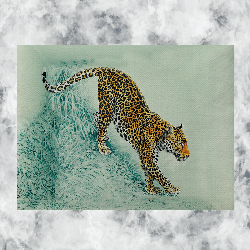 Placemat Equatorial Jungle Horse Cotton Linen Chinese Style Tray Mat Coaster For Vase Ashtray Photography Props