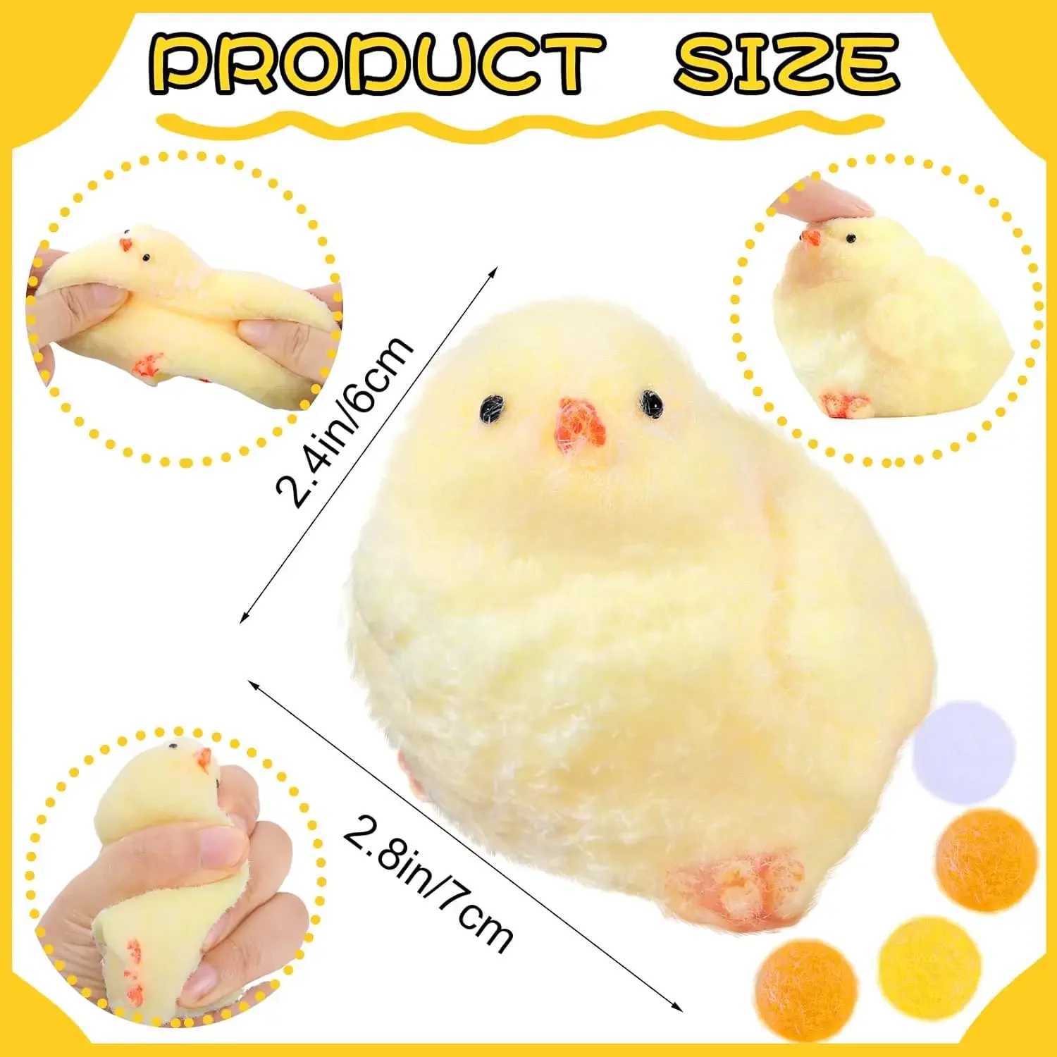 Handmade Chick Squishy Toys Ultra Soft Squishy Fidget Toys Silicone Pinch Entertainment Games for Children Christmas Gifts H260324