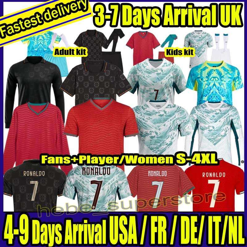 S-4XL 2025 2026 27 PortugalS soccer jerseys Ronaldo JOAO FELIX BERMARDO B.FERNANDES camisa de futebol football shirt Men Kids kit and Retro 98 99 02 04 06 RUI COSTA FIGO