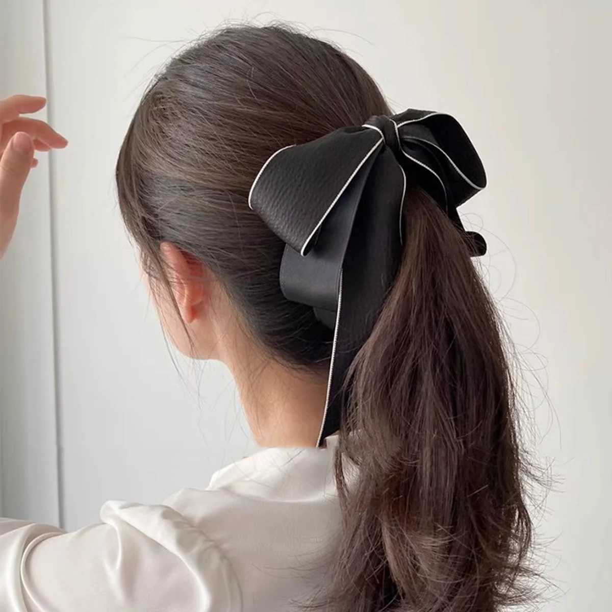 Lystrfac New Bow Hairgrps Hair Claw Bow Hair Clips for Women Girls Back Head Hairpin Horsetail clip Fashion Hair Accessories H260324