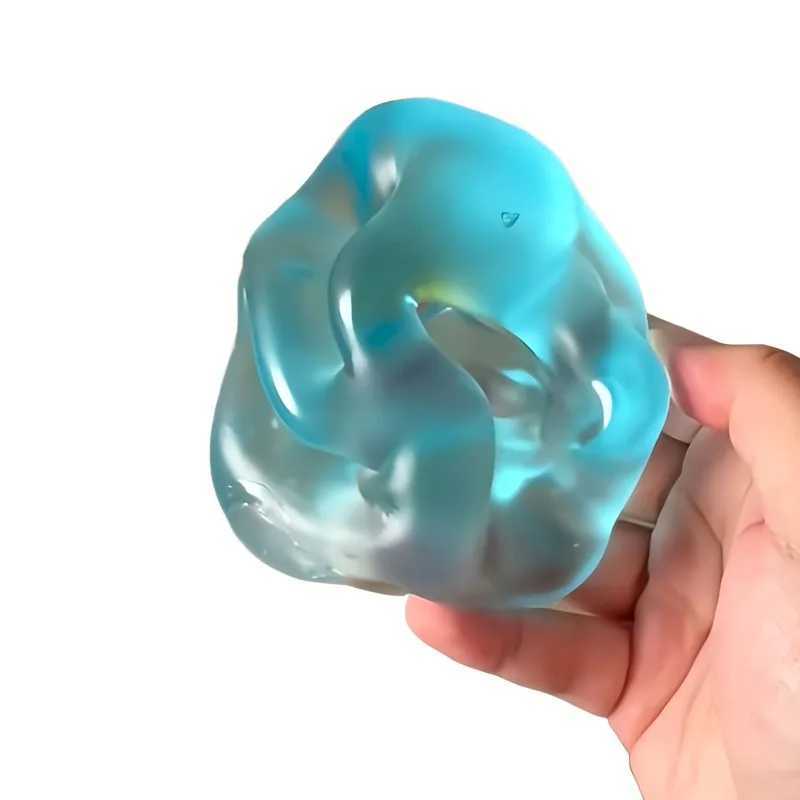 Blue Maltose Squishy Toys Anti Stress Sensory Fidgets Toy Soft Simulated Transparent Blue Maltose Slow-rebound Decompression Toy H260324