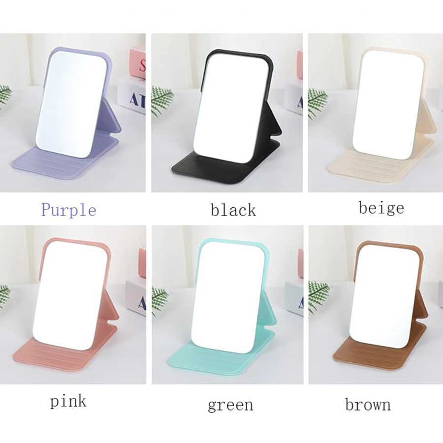 Personalized Customized Small Mirror Makeup Mirror Portable Folding Mirror Desktop Standable Mini Portable Personalized Gift H260324