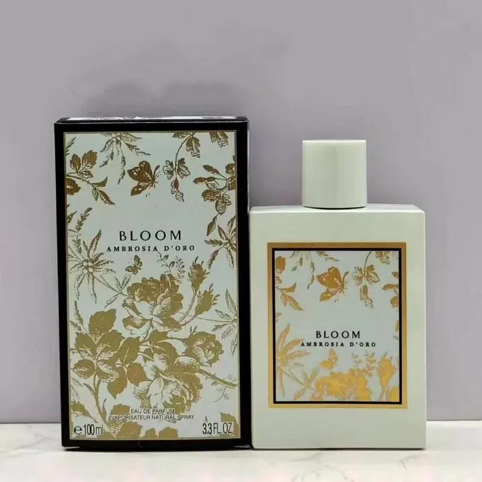 Designer Women Perfume 100ml Bloom Ambrosia Doro Fragrance 3.3oz Eau De Parfum Long Lasting Smell Brand EDP Woman Lady Girl Cologne Spray