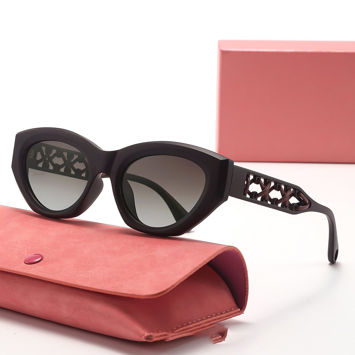 2026 summer new casual sunglasses square personalized designer trendy retro knit sunshade sunglasses for woman