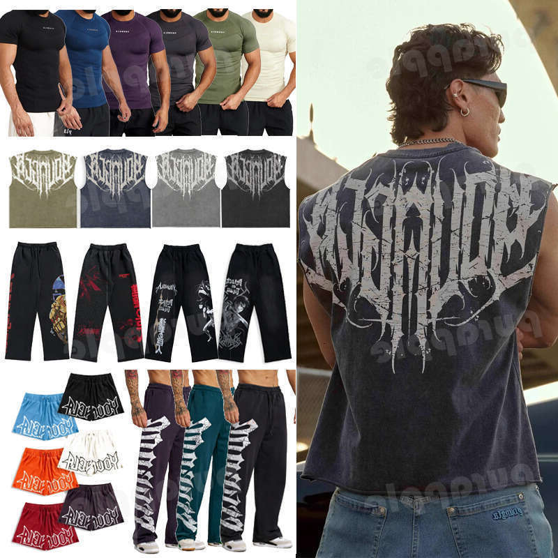 Men's Pants Mens T-Shirts YOUNG LA fashion brand high street sweatpants essential Jogger Training gym sports fitness casual straight leg slacks POP