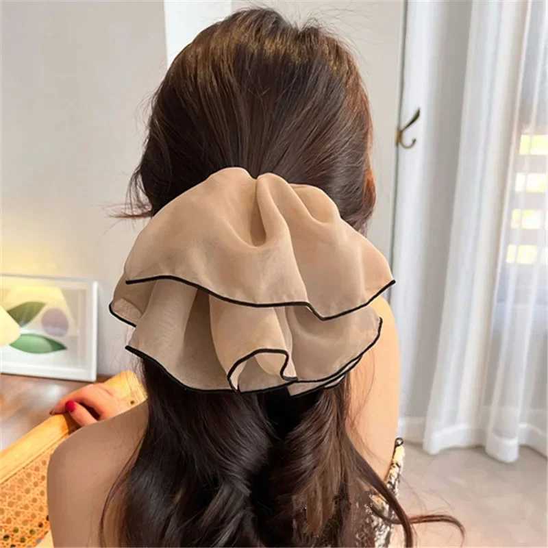 Fairy Oversized Scrunchies Elastic Hair Bands Ponytail Holder Rubber Hairband Elegant Hair Rope Tie for Women Hair Accessory H260324