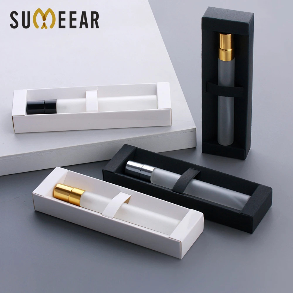 Wholesale10ml Frost Perfume Bottle With boutique packaging box Cosmetic Atomizer Spray Bottles Sample 260318