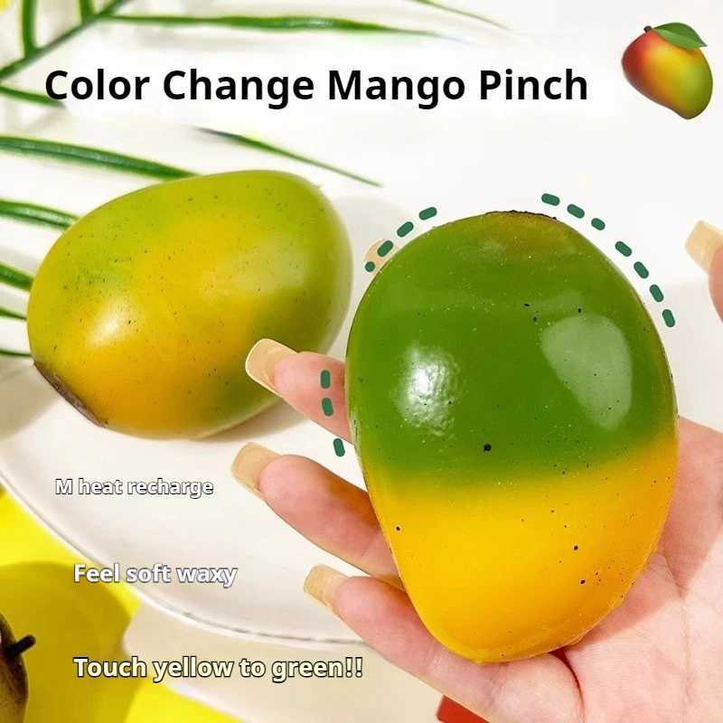 Creative Simulation Color Changing Mango Squeezing Toy Can Shape Fluid Mango Temperature Changing Decompression Toy Gift H260324