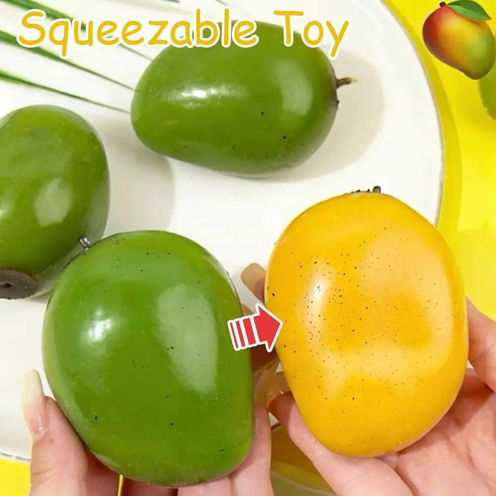 Stress Relief Squeeze Toy for Adults Color-Changing Fruit Ball Strawberry Mango Slow Rebound De-Stress Toy Creative Gift H260324