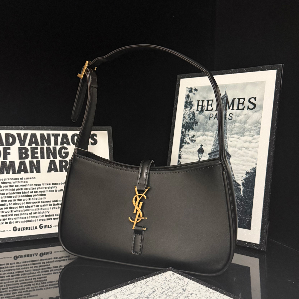 Designer bag genuine leather shoulder bag handbag hobo diagonal cross bag, classic black smooth leather crocodile pattern embossed high quality chain envelope bags