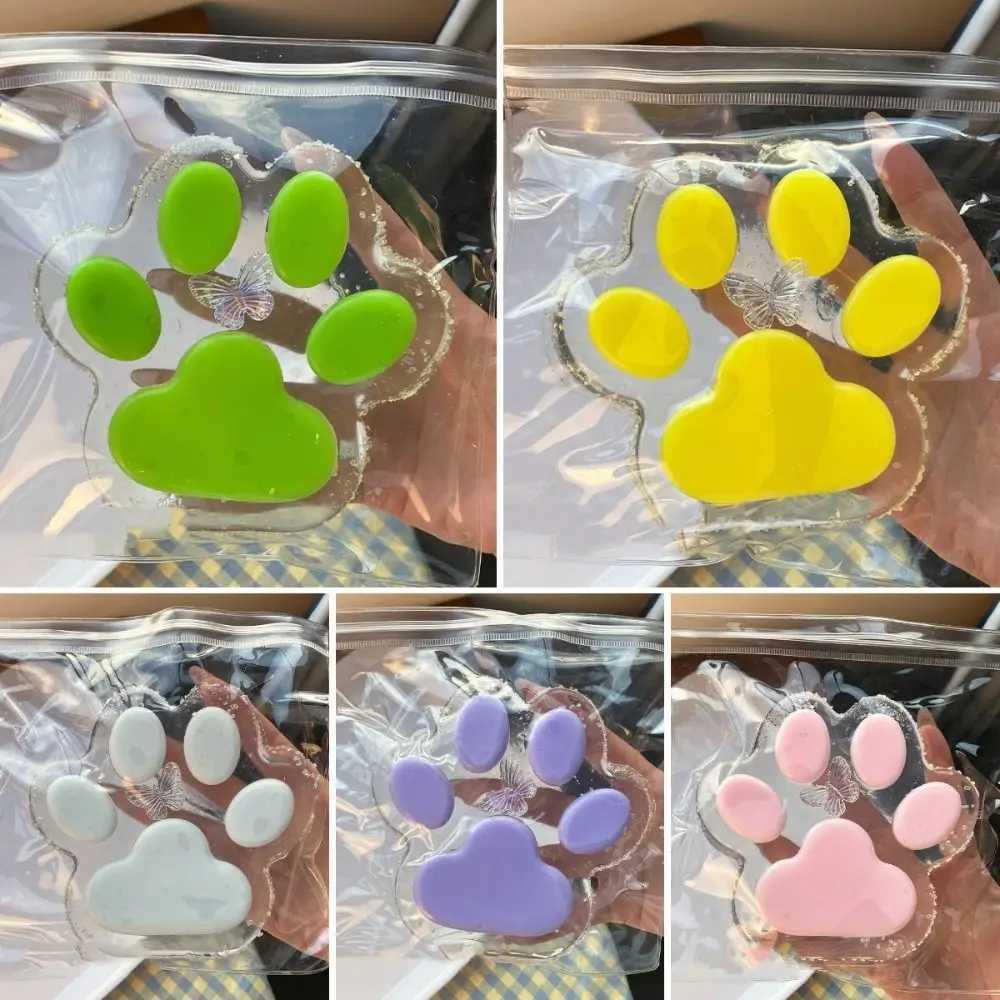 Novelty Super Large Cat Paw Squeeze Kneading Silicone Cartoon Fidget Colorful Soft Cat Paw Pinch Practical Jokes H260324