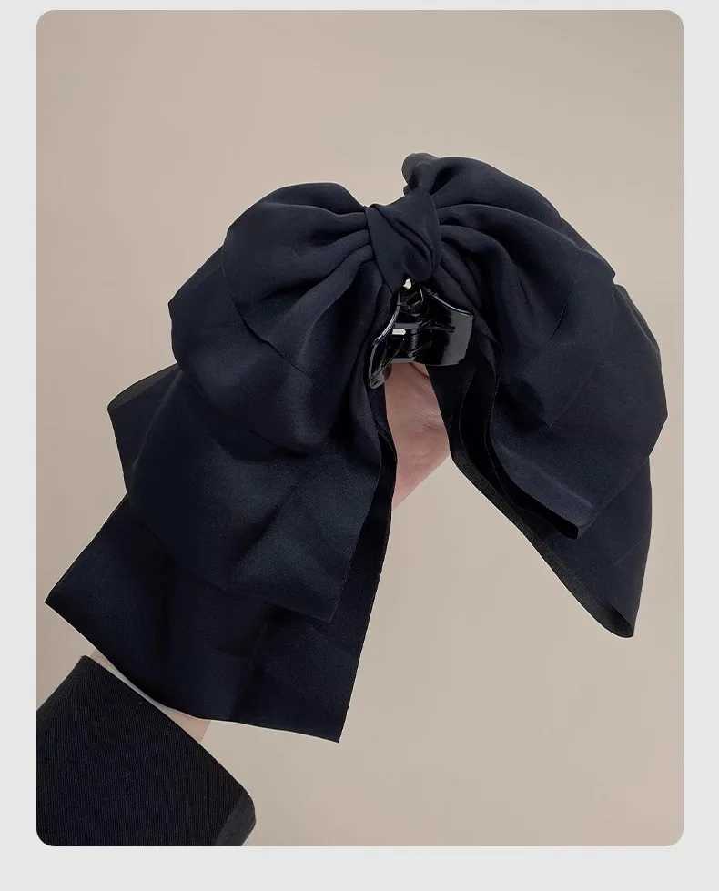 New Large Satin Bow Claw Clips For Women Fashion Hair Claw Hair Clamps Girls Hairpins Sweet Headwear Barrette Hair Accessories H260324