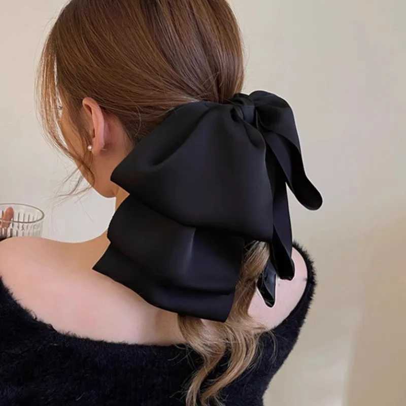New Large Satin Bow Claw Clips For Women Fashion Hair Claw Hair Clamps Girls Hairpins Sweet Headwear Barrette Hair Accessories H260324