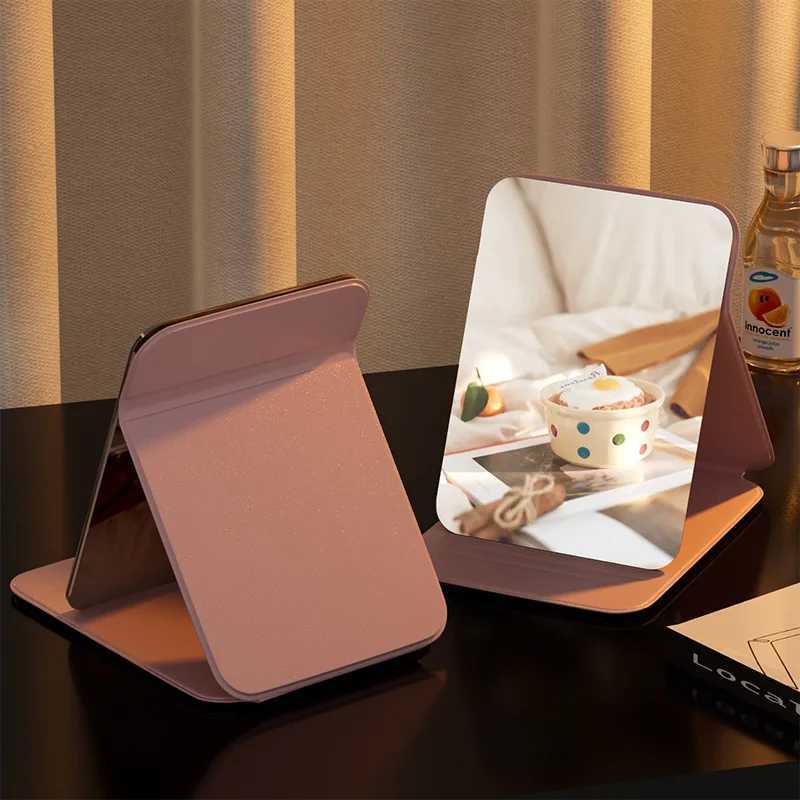 1/4pcs Desktop Mirror Makeup Mirror Portable Folding Mirror Makeup Mirror HD Desktop Stand up Mini Compact Small Mirror Travel H260324