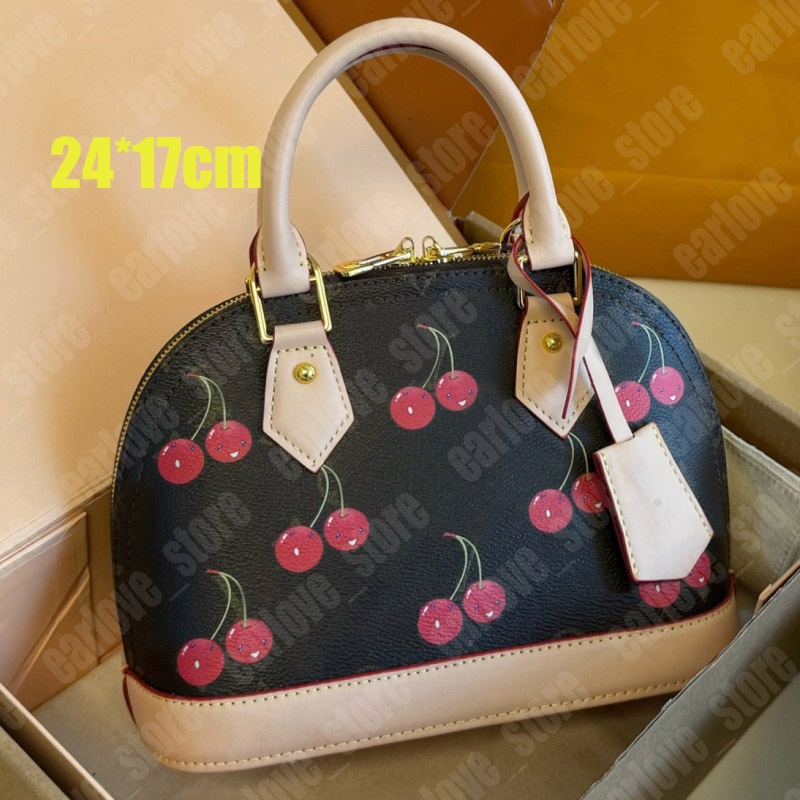 Vintage Designer Bag classic women Cherry shoulder Bag handbags Luxurys Leather Totes Brown White Wallets Purse Messenger Chain Crossbody Bag