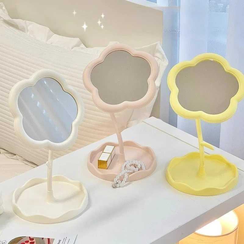 Makeup Dressing Mirror Floral Pattern Office Dormitory Decoration High-end Style Bedroom Home Supplies H260324