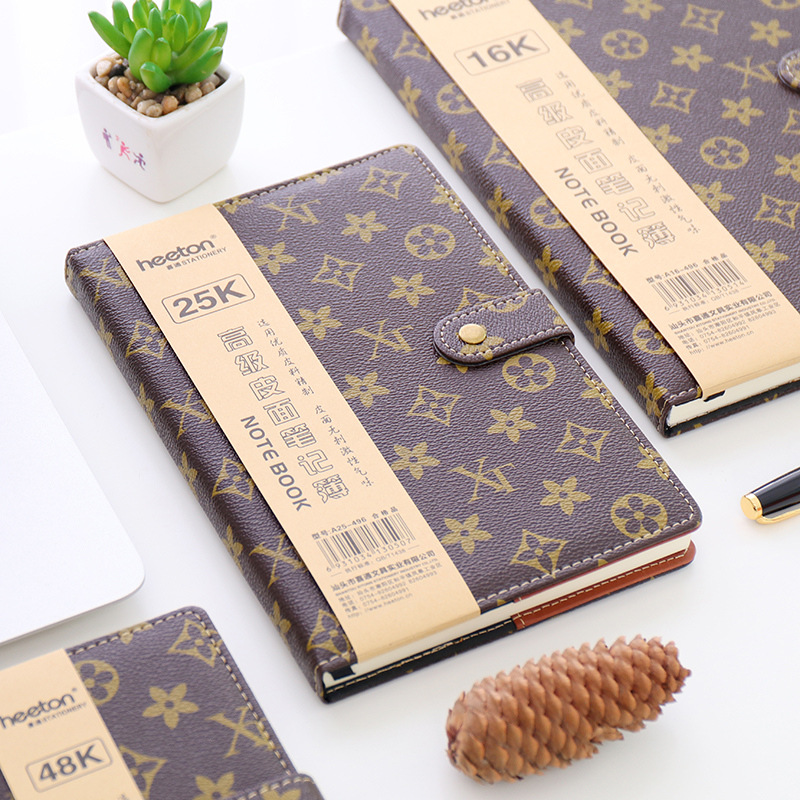 Wholesale A5 Notebook Simple and Thick B5 Soft Cover Retro Creative Business Notebook Small A6 Notepad Button Diary Notebook
