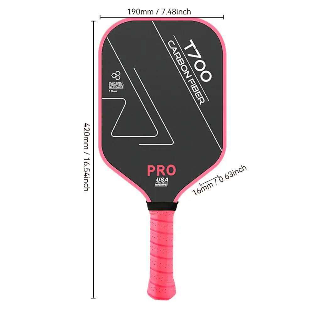 1pc T700 Paddles Frosted Surface USAPA Apved Pickleball Rackets Non-slip Grip Carbon Fiber Pickle Ball Paddle 26H0324