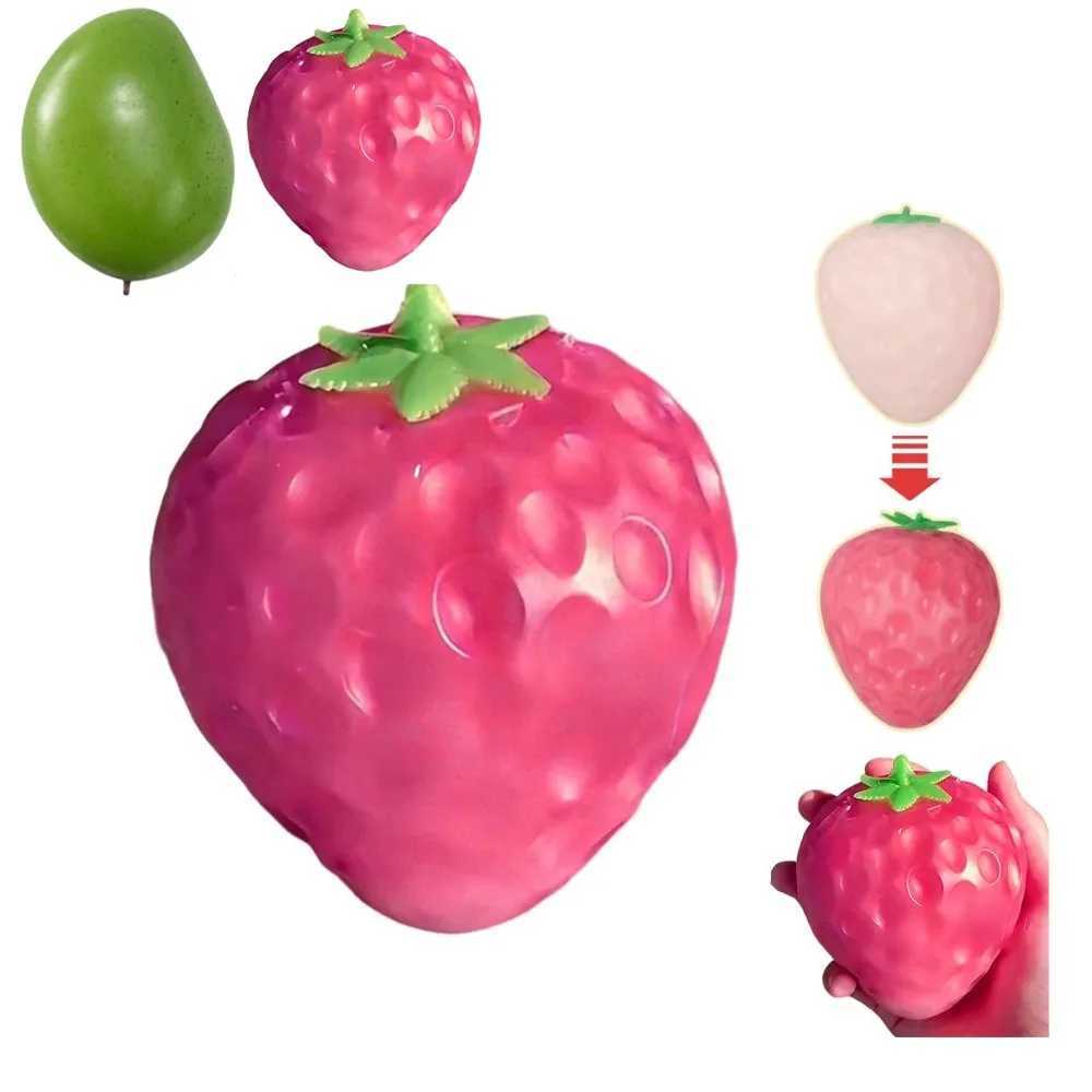 Stress Relief Squeeze Toy for Adults Color-Changing Fruit Ball Strawberry Mango Slow Rebound De-Stress Toy Creative Gift H260324
